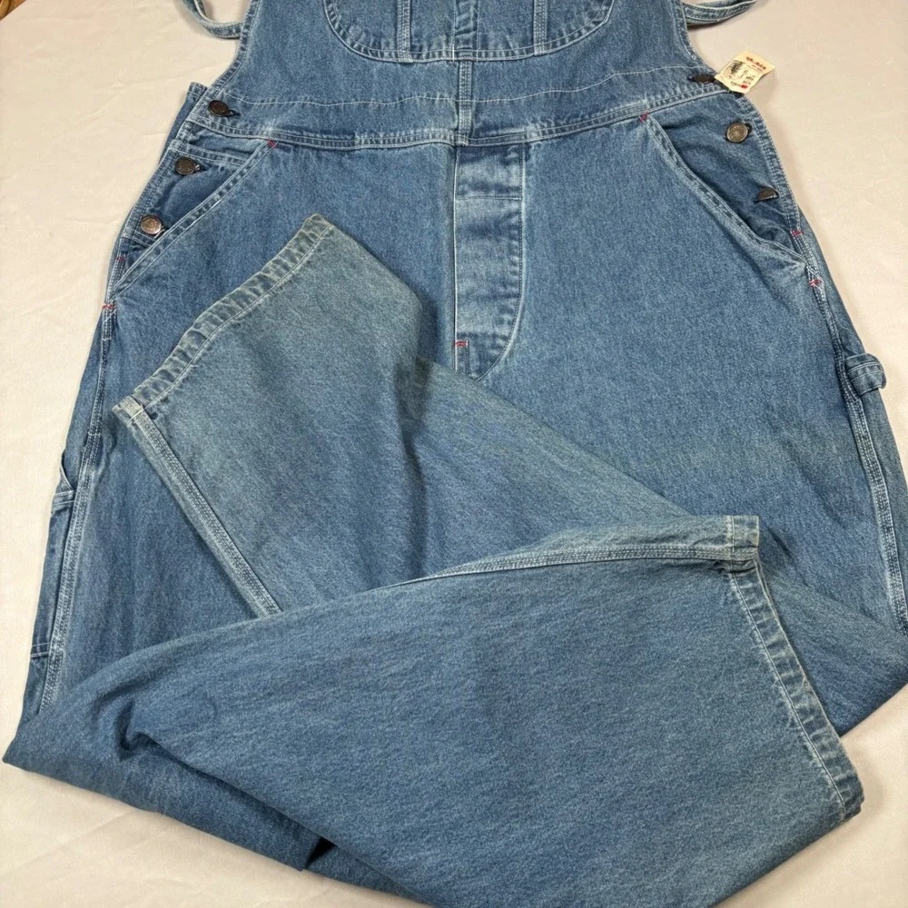 VTG Chevignon Conquest WP Overalls Mens Large Blue Denim Western Workwear 90's